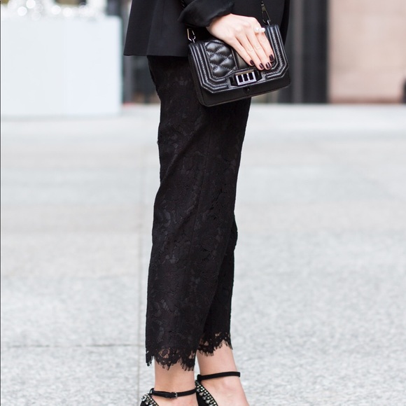 J. Crew Easy Pant Black Lace Size 8 - Picture 4 of 4